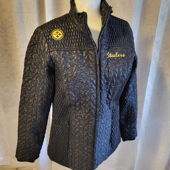 NFL Pro Line Women Jacket, Coat, Pittsburgh Steelers, Size S, Black, Puffer - Picture 13 of 14